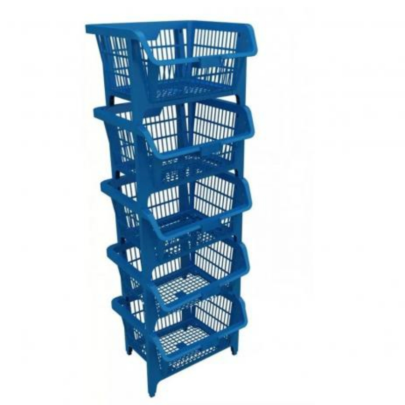 CESTO PLASTICO 51X39,5X45,5 PRATICO 10 UN (38943) NA COR AZUL     PRESTO