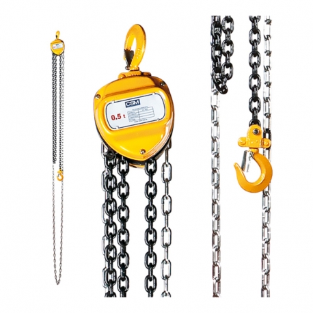 TALHA MANUAL 500KG C/5MTS DE CORRENTE 4.01.33.008     CSM