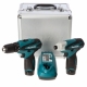 COMBO PARAFUSADEIRA FURADEIRA DE IMPACTO BATERIA 12V LCT204 MAKITA