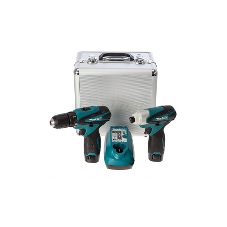 COMBO PARAFUSADEIRA FURADEIRA DE IMPACTO BATERIA 12V LCT204 MAKITA