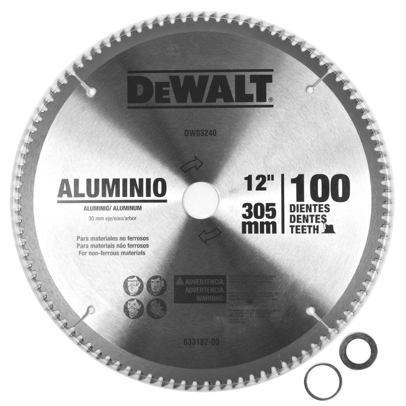 LAMINA SERRA CIRCULAR ESQUADRIA MAD/ALUM 12" 100D DWA03240     DEWALT