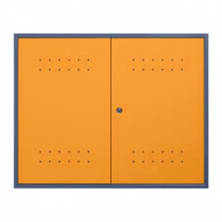 ARMARIO MODULAR AEREO (79597) COR CORPO -CINZA GRAFITE TEXTUR     PRESTO