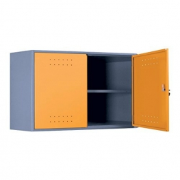 ARMARIO PA ORGANIZACAO AEREO CANTO (79599) COR CORPO -CINZA GRAFITE TEXTUR     PRESTO