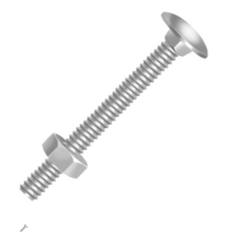 PARAFUSO FRANCES C/PORCA SEXTAVADA 1/4x1 CISER