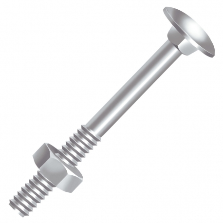 PARAFUSO FRANCES C/PORCA SEXTAVADA 1/4x2 CISER
