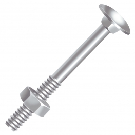 PARAFUSO FRANCES C/PORCA SEXTAVADA 1/4x3