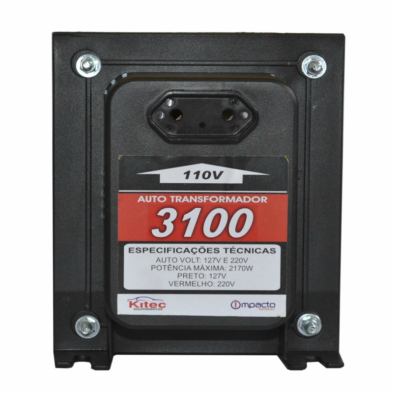 Auto transformador tripolar 3100 vat c/fio kitec