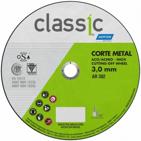 Disco de corte t41 115x3,0x22,23 classic ar302 norton
