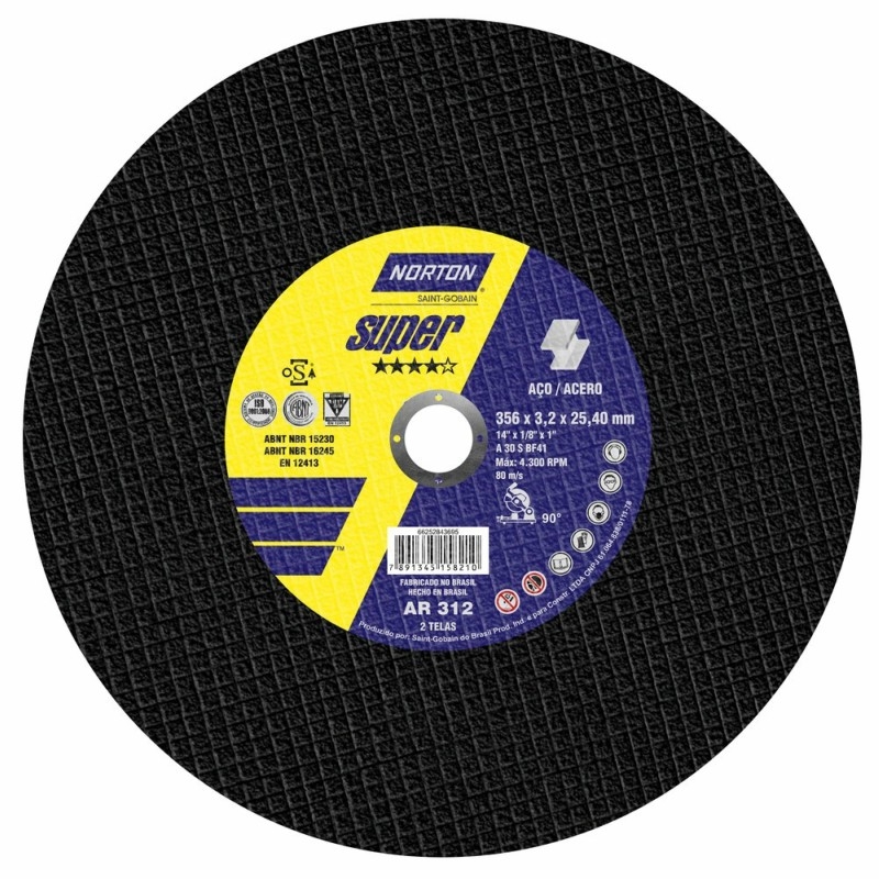 Disco de corte 300x3,0x22,23 super ar312 66252899864 norton