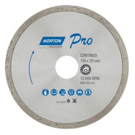 Disco diamantado 110x20 pro continuo 70184624363 norton