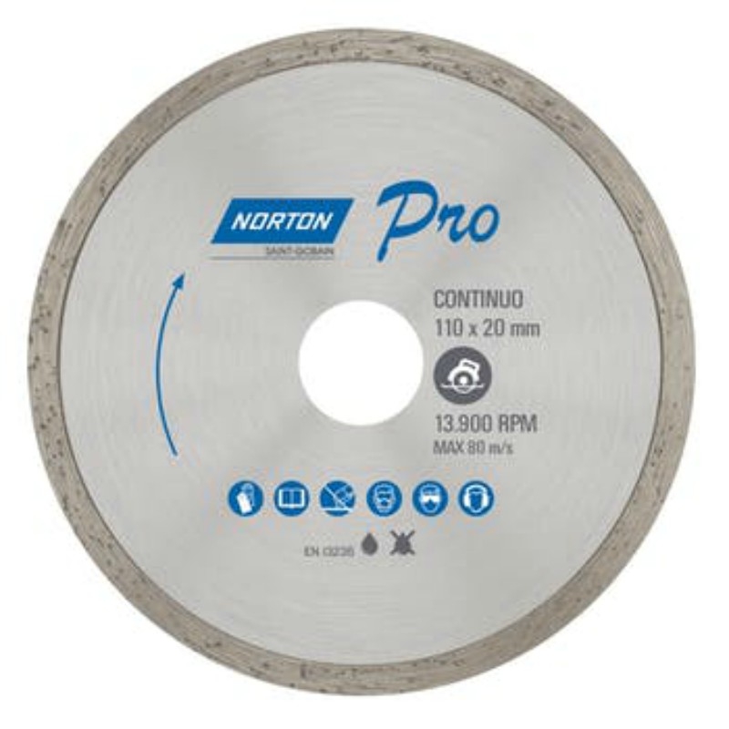 Disco diamantado 110x20 pro continuo 70184624363 norton