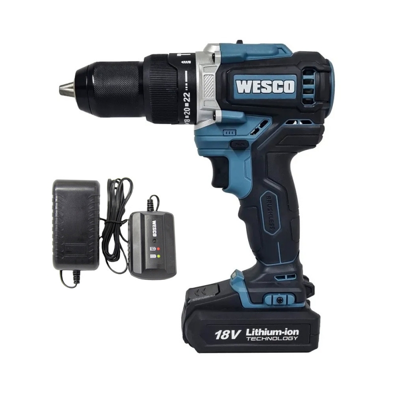 Parafusadeira A Bateria 18v Brushless WS2324 C/1 Bateria E Carregador Wesco