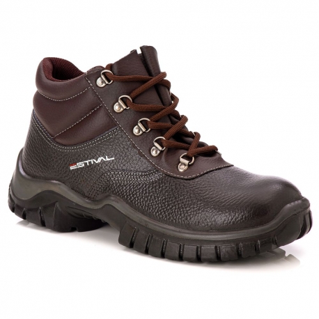 Bota De Segurança- Couro - Café - N38 - Estival - WO10031S1