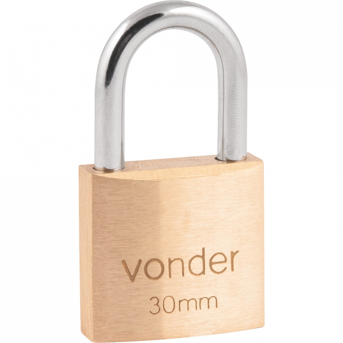 Cadeado de Latão 30mm Encartelado Vonder