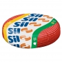 CABO FLEXIVEL 4 VERMELHO 750V FLEXSIL ROLO 100MT     SIL