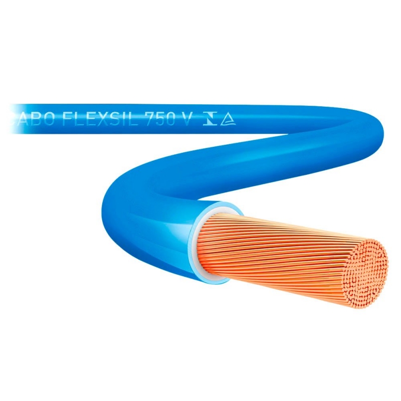 CABO FLEXIVEL 6 AZUL 750V FLEXSIL ROLO 100MT     SIL