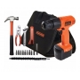 KIT PARAFUSADEIRA/FURADEIRA 12V C/ BOLSA 15 PÇ CD121KA-BR     BLACK DECKER
